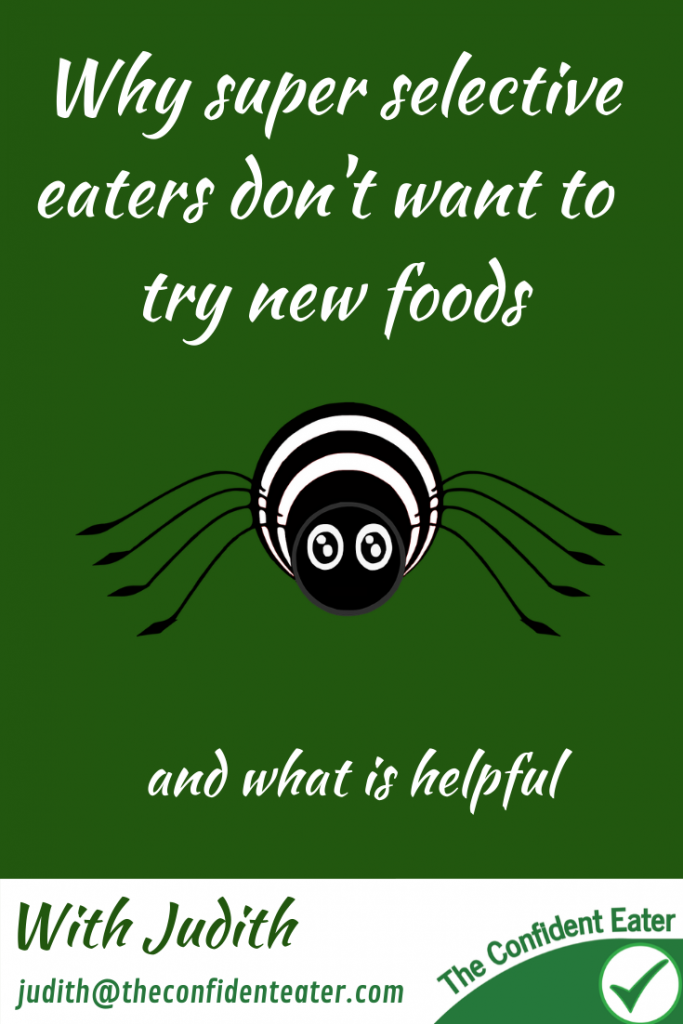 Why super selective eaters are reluctant to try new foods. #supportingapickyeater #supportingafussyeater #pickyeater # pickyeating #helppickyeater #helpfussyeater #helpingpickyeater #helpingfussyeater #helppickyeating #helpfussyeating #fussyeating #judithyeabsley #fussyeater #theconfidenteater #addingfoods #wellington #NZ #creatingconfidenteaters #facebookgroup