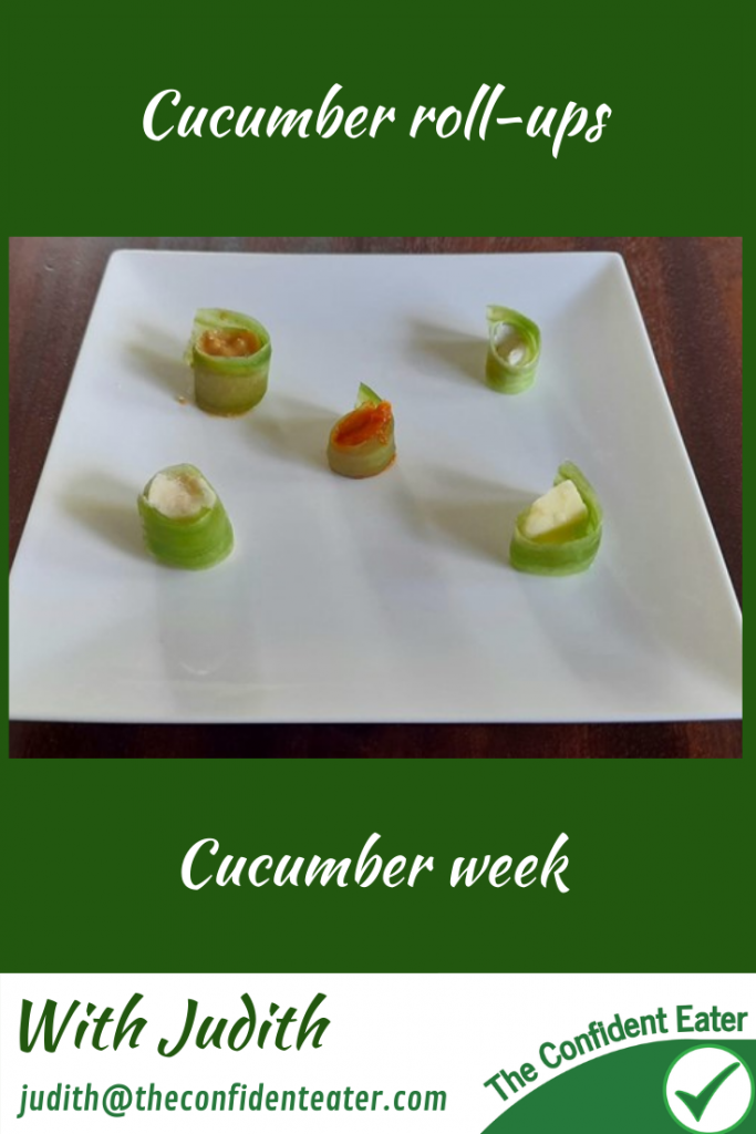 Cucumber rollups – helping picky eaters and fussy eaters with fun ways to try new foods #cucumberrollups #funcucumberideas #cucumberrecipes #trynewfoods #funfoodsforpickyeaters, #funfoodsdforfussyeaters, #Recipesforpickyeaters, #helpforpickyeaters, #helpforpickyeating, #Foodforpickyeaters, #theconfidenteater, #wellington, #NZ, #judithyeabsley, #helpforfussyeating, #helpforfussyeaters, #fussyeater, #fussyeating, #pickyeater, #pickyeating, #supportforpickyeaters, #winnerwinnerIeatdinner, #creatingconfidenteaters, #newfoods, #bookforpickyeaters, #thecompleteconfidenceprogram, #thepickypack