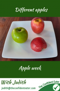 Apple variety and colours – for fussy eaters #applecolours, #applevariety, #applerecipesforfussyeaters, #applerecipesforpickyeaters, #coleslaw, #carrotcoleslaw #carrotrecipes, #trynewfoods, #funfoodsforpickyeaters, #funfoodsdforfussyeaters, #Recipesforpickyeaters, #helpforpickyeaters, #helpforpickyeating, #Foodforpickyeaters, #theconfidenteater, #wellington, #NZ, #judithyeabsley, #helpforfussyeating, #helpforfussyeaters, #fussyeater, #fussyeating, #pickyeater, #pickyeating, #supportforpickyeaters, #winnerwinnerIeatdinner, #creatingconfidenteaters, #newfoods, #bookforpickyeaters, #thecompleteconfidenceprogram, #thepickypack