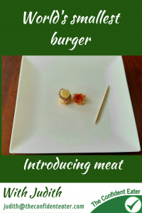 World's smallest burger - fun recipes for fussy eaters and picky eaters