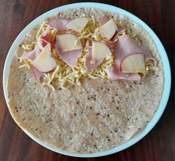 Ham, cheese & apple quesadilla The Confident Eater Ham, cheese