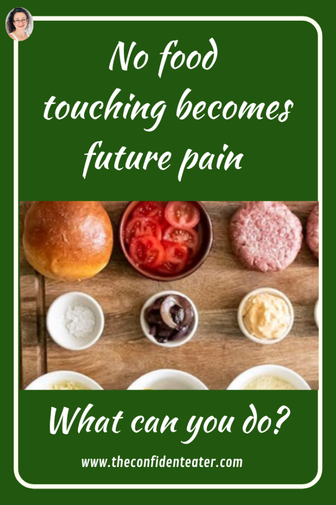 No food touching becomes future pain Judith Yeabsley|Fussy Eating NZ, #TheConfidentEater, #FussyEatingNZ, #TryNewFoods #HelpForFussyEating, #HelpForFussyEaters, #FussyEater, #FussyEating, #PickyEater, #PickyEating, #SupportForFussyEaters, #SupportForPickyEaters, #CreatingConfidentEaters, #TryNewFood #PickyEatingNZ #HelpForPickyEaters, #HelpForPickyEating, #Wellington, #NZ, #JudithYeabsley